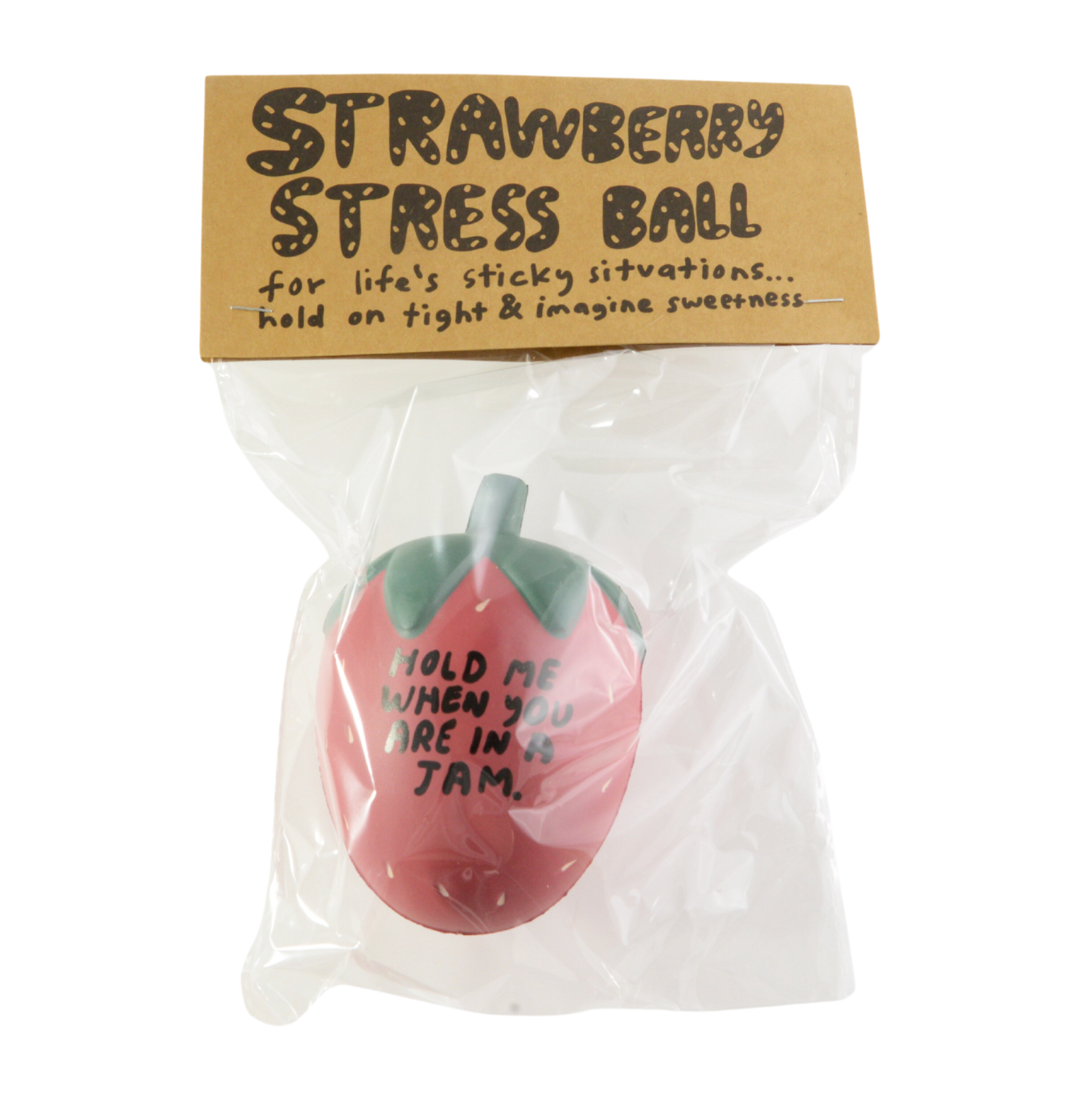 Strawberry Stress Ball - Squeeze & Relieve Anxiety - Perfect for Office, School & Travel - Fun Fidget Toy for Adults & Kids
