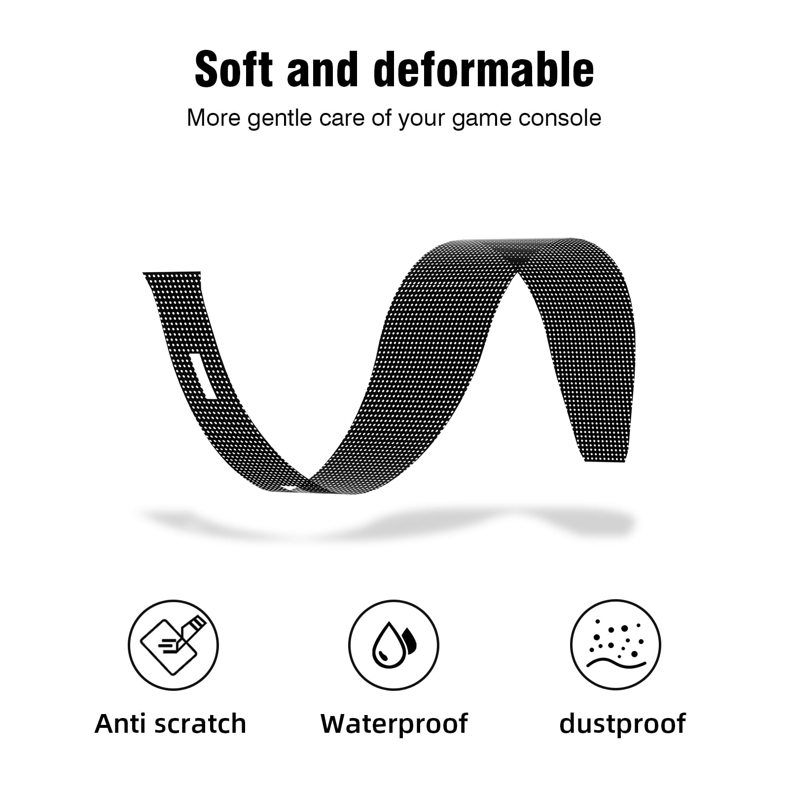 PS5 Dust Cover Protector - 2 Pack Breathable Mesh Console Cover for PS5 Digital & Disc Edition - Prevent Dust & Scratches for Gaming Setup & Home Entertainment System