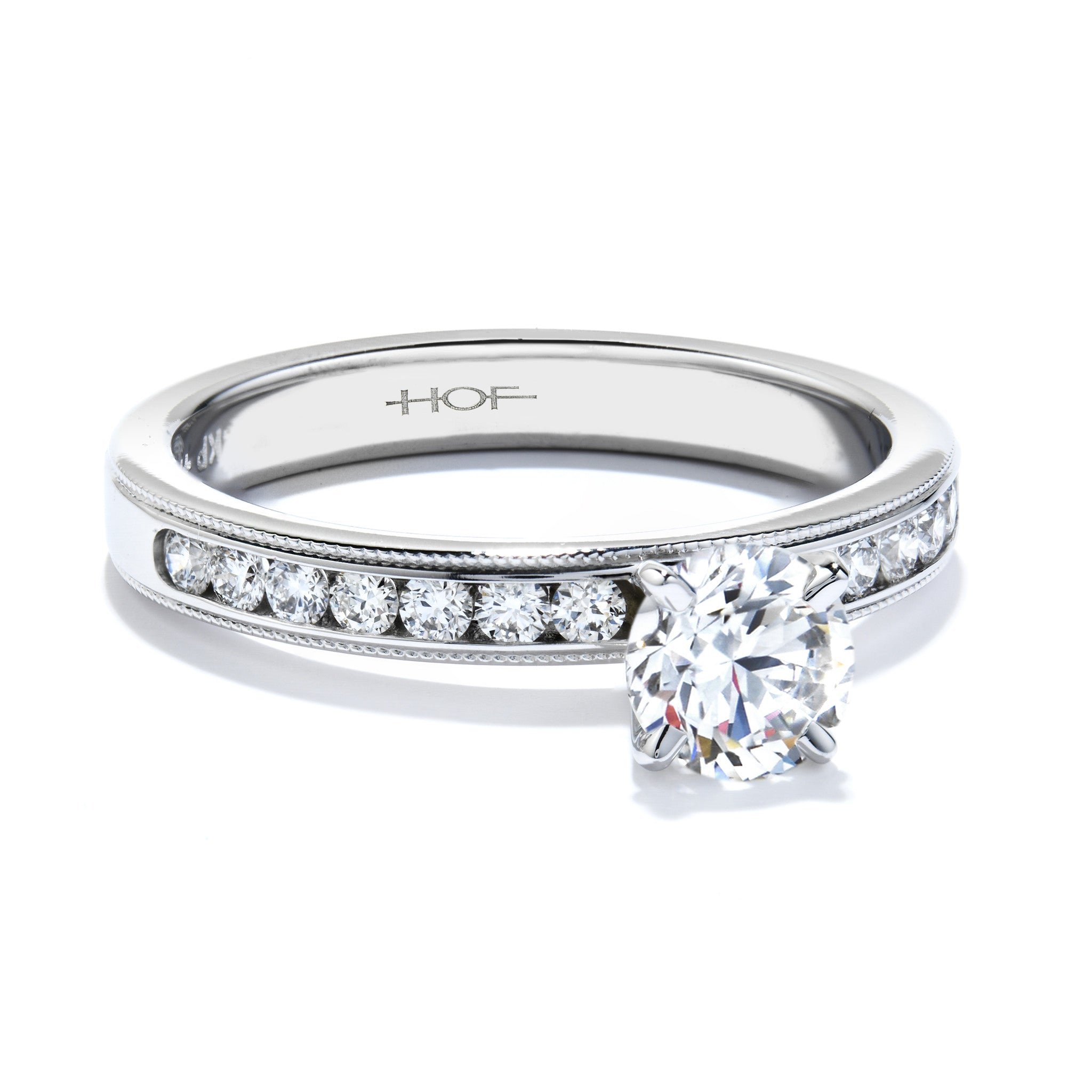 Hearts On Fire Eterne Milgrain Solitaire Engagement Ring - 1 Carat Diamond Wedding Band for Women, Elegant Proposal Jewelry Gift for Her | Perfect for Anniversaries, Valentines Day & Special Occasions