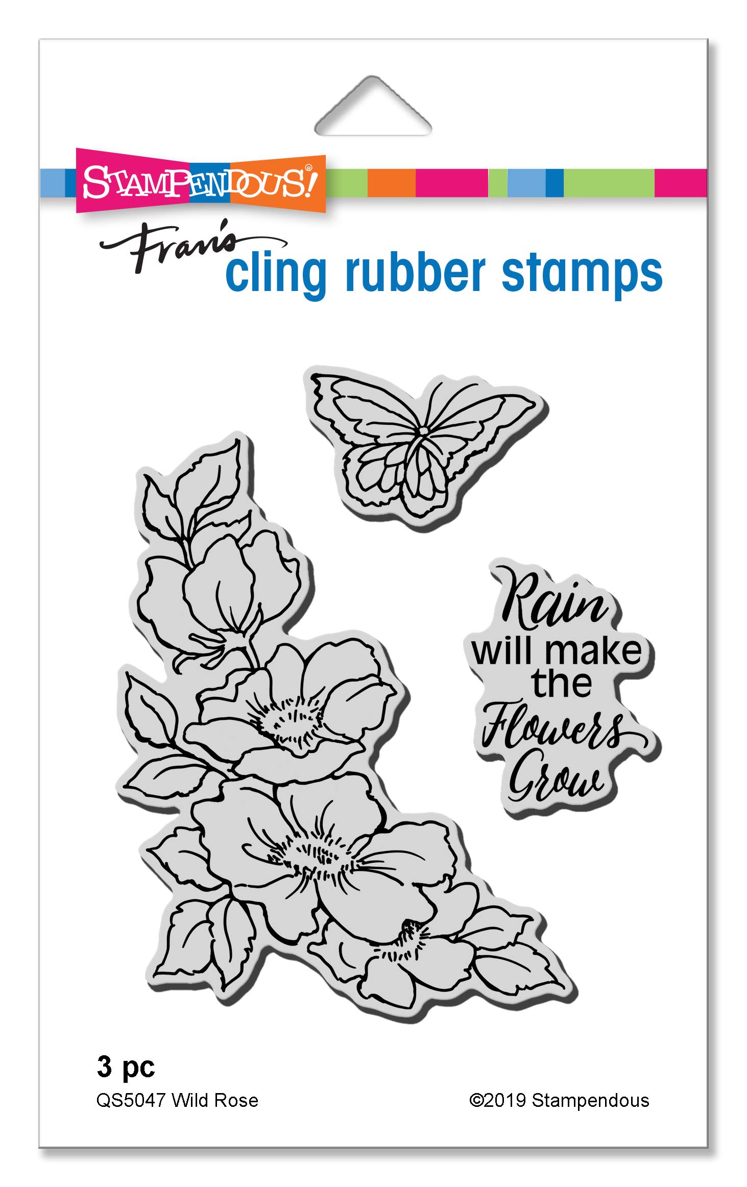 Stamperous Cling Rubber Stamp - Wild Rose Design for Scrapbooking, Card Making & DIY Crafts | High-Quality Reusable Stamp for Paper, Fabric & Wood Projects