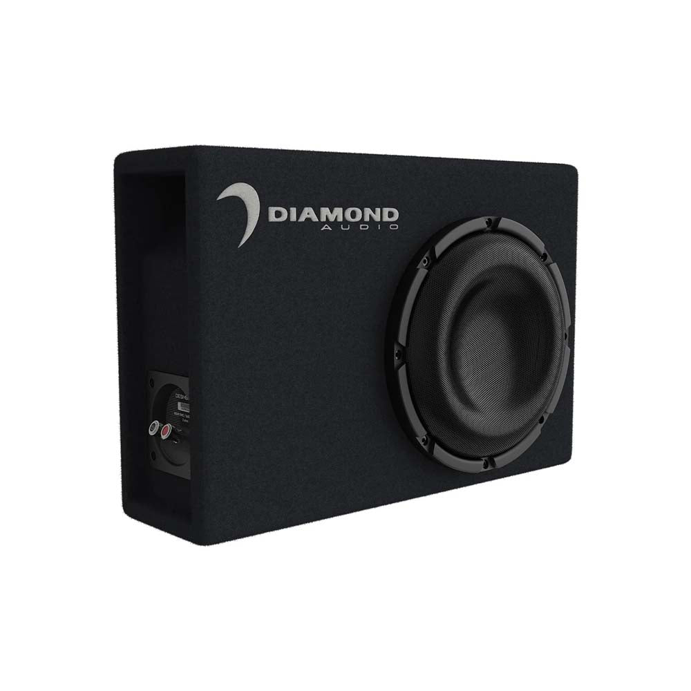 Diamond Audio DESMB8A 8 Inch Active Subwoofer Enclosure - Powerful Bass for Car Audio & Home Theater Systems