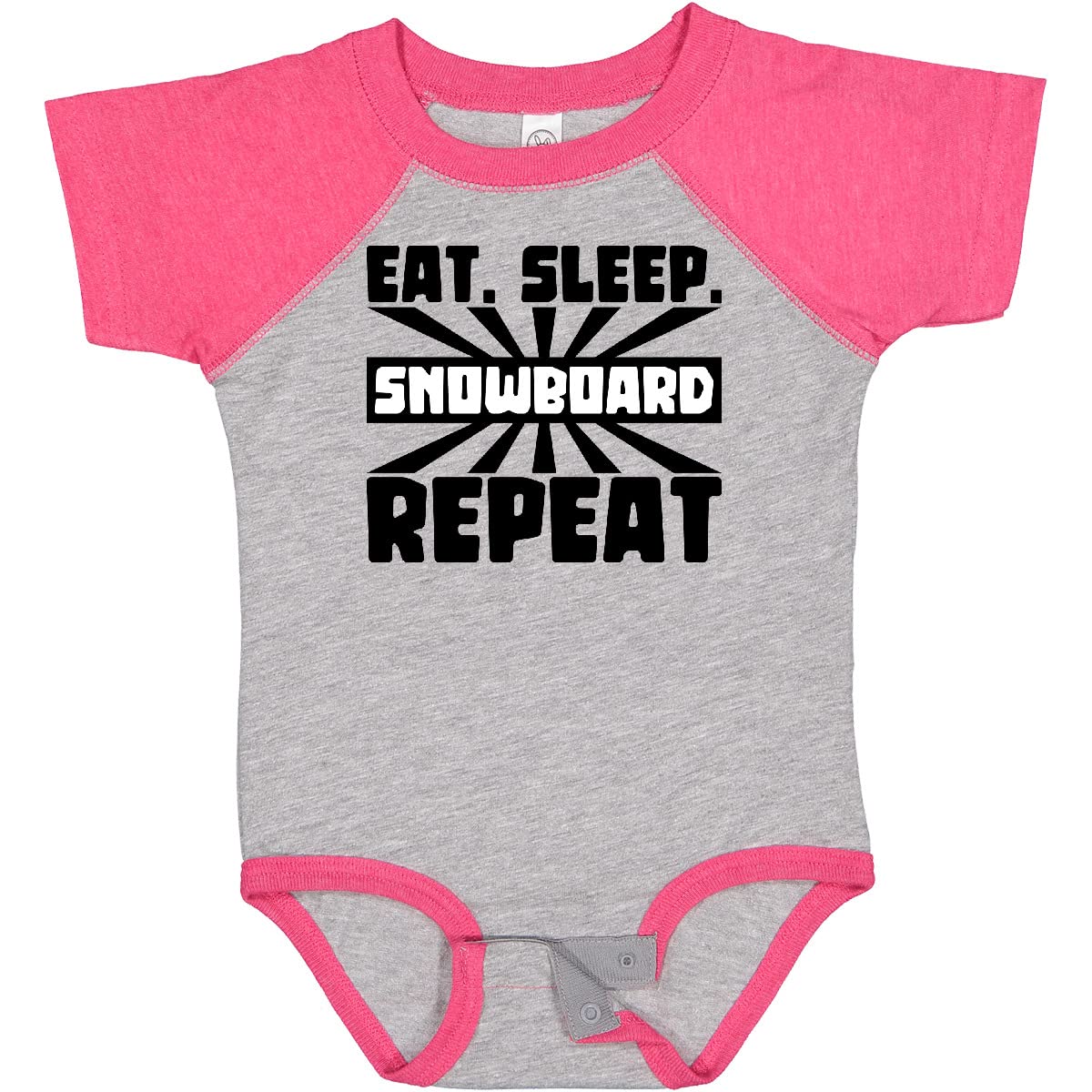 Inktastic Eat Sleep Snowboard Repeat Baby Bodysuit - Cute & Comfortable Infant Onesie for Snowboarding Enthusiasts & Outdoor Adventures
