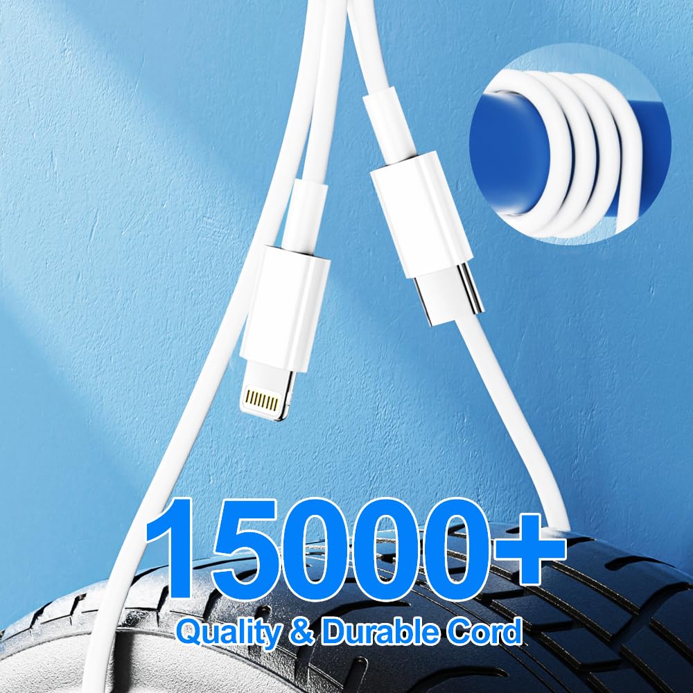 MFi Certified 30W Fast Charger for iPhone with 6FT USB C to Lightning Cable - PD Quick Charger Compatible with iPhone 14/14 Plus/14 Pro/14 Pro Max/13/12/11/SE & iPad - Perfect for Home, Office & Travel Charging