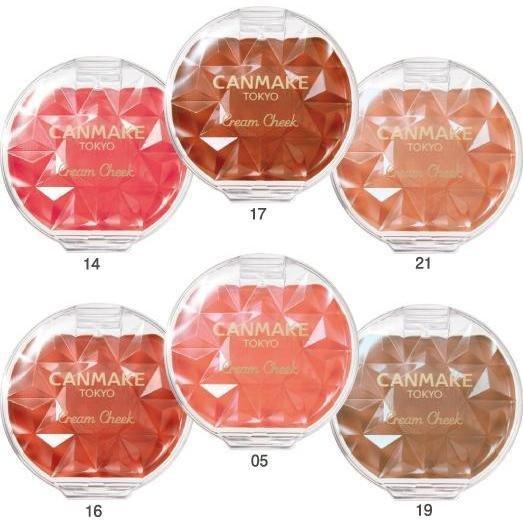 Canmake Tokyo Cream Cheek Color - Japanese Cream Blush for Natural Flush | Perfect for Everyday Makeup & On-The-Go Touch Ups
