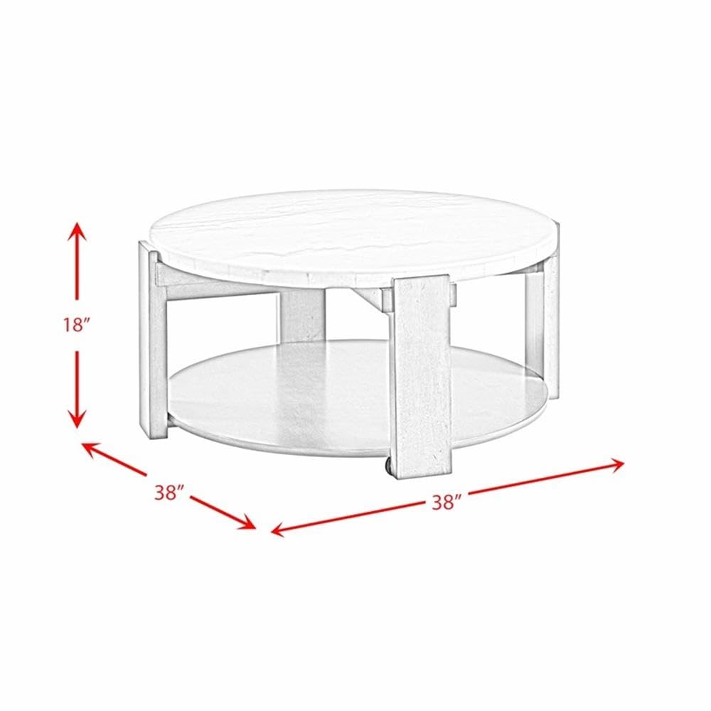 Picket House Furnishings Rysa Modern Grey Coffee Table - Stylish Living Room Furniture for Small Spaces & Apartments