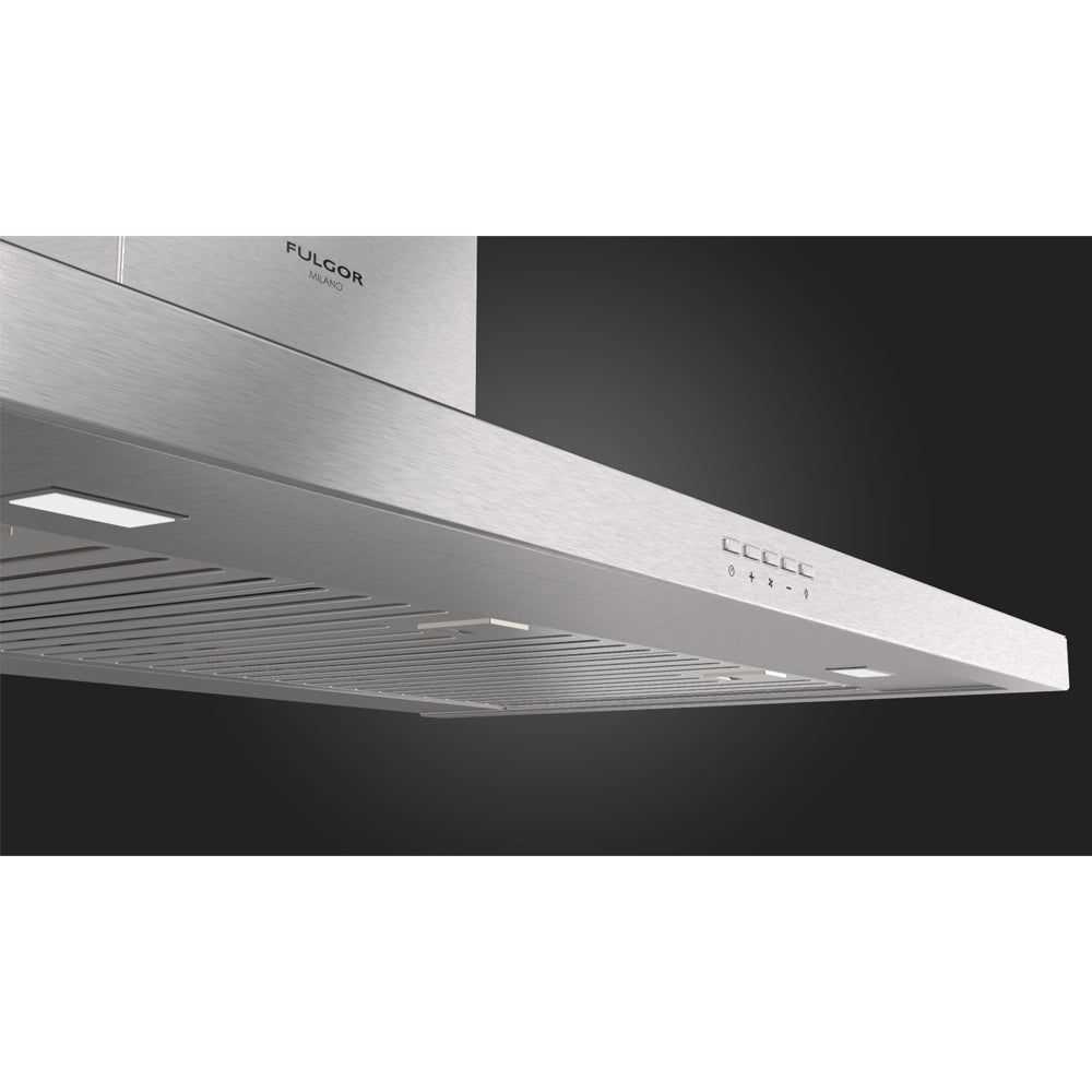 Fulgor Milano 36 Inch 600 CFM Stainless Steel Wall Mount Range Hood (F4CW36S1) - Powerful Kitchen Ventilation for Modern Homes & Restaurants