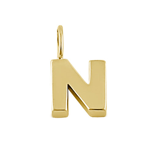 14K Solid Gold Initial 