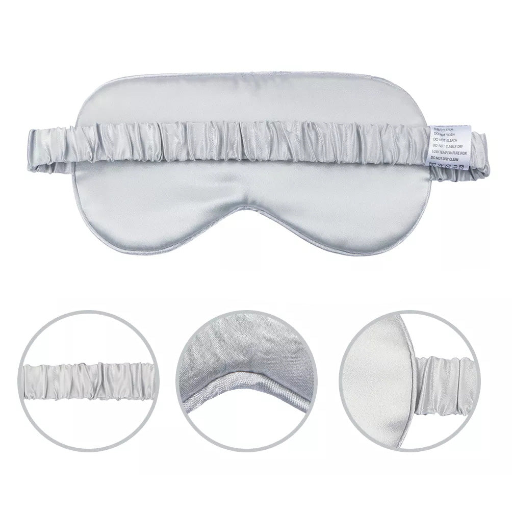 Luxury 100% Mulberry Silk Sleep Eye Mask with Adjustable Silk Strap - Perfect for Travel, Meditation & Deep Sleep