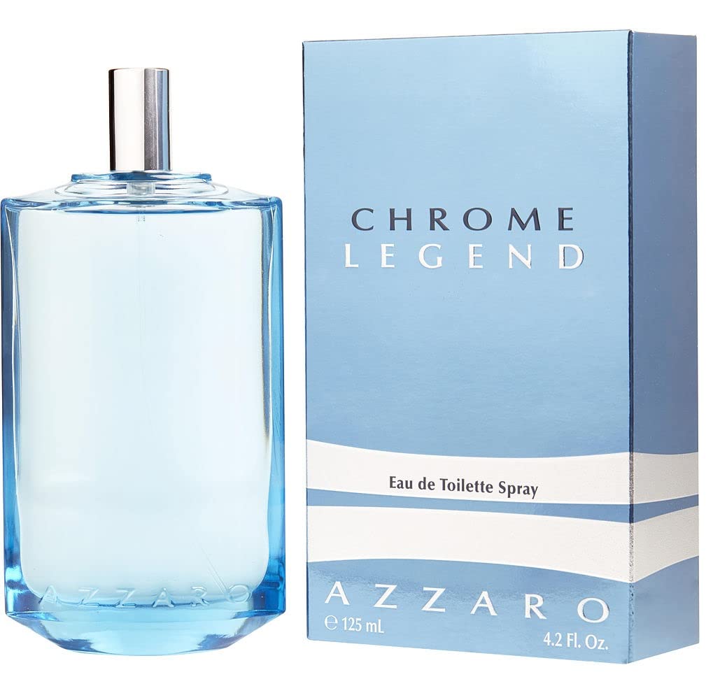 Chrome Legend Cologne for Men - 4.2 oz Eau de Toilette Spray | Long-Lasting Fresh Scent, Day & Night Wear, Gift for Him