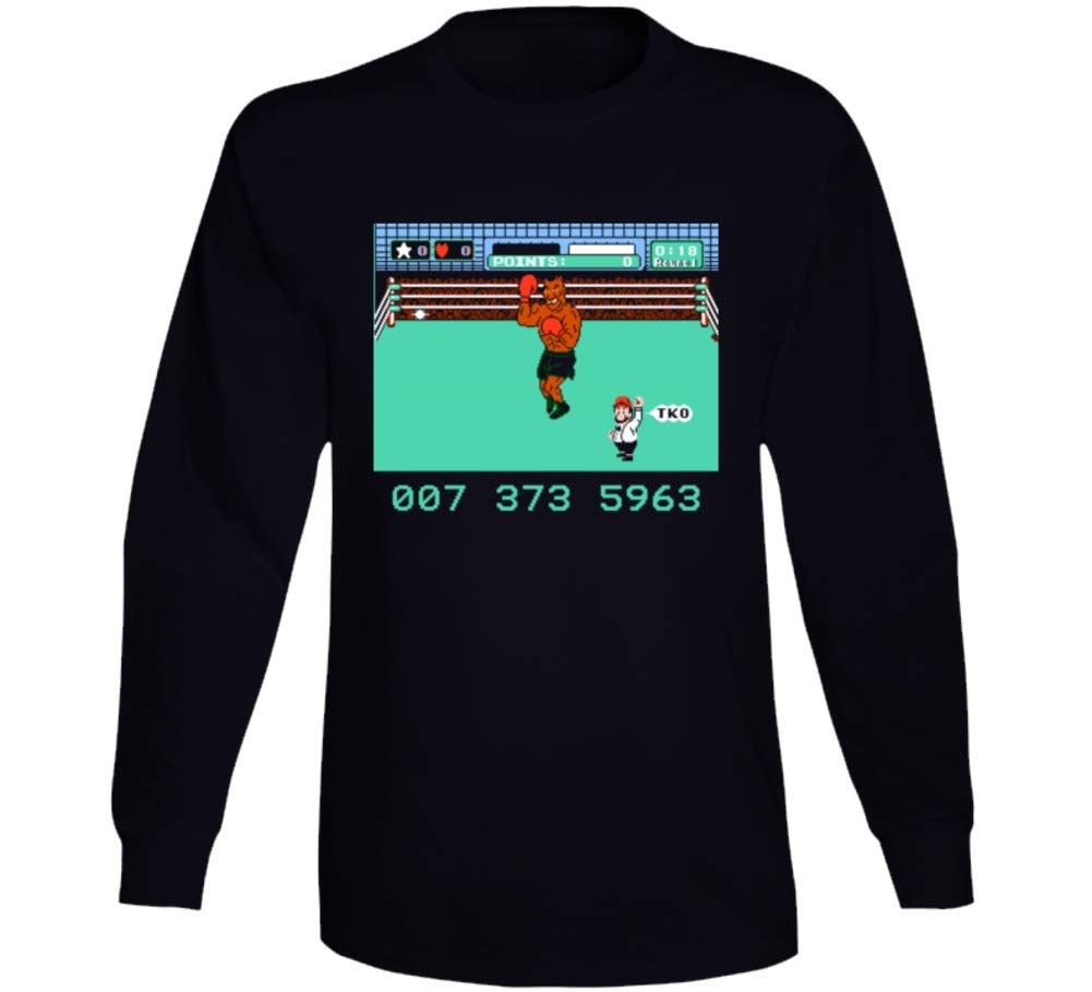 Mike Tyson's Punch-Out Retro Video Game Long Sleeve T-Shirt - Vintage Nintendo Gaming Apparel for Men & Women - Perfect for Cosplay, Gaming Events & 80s Nostalgia Fans