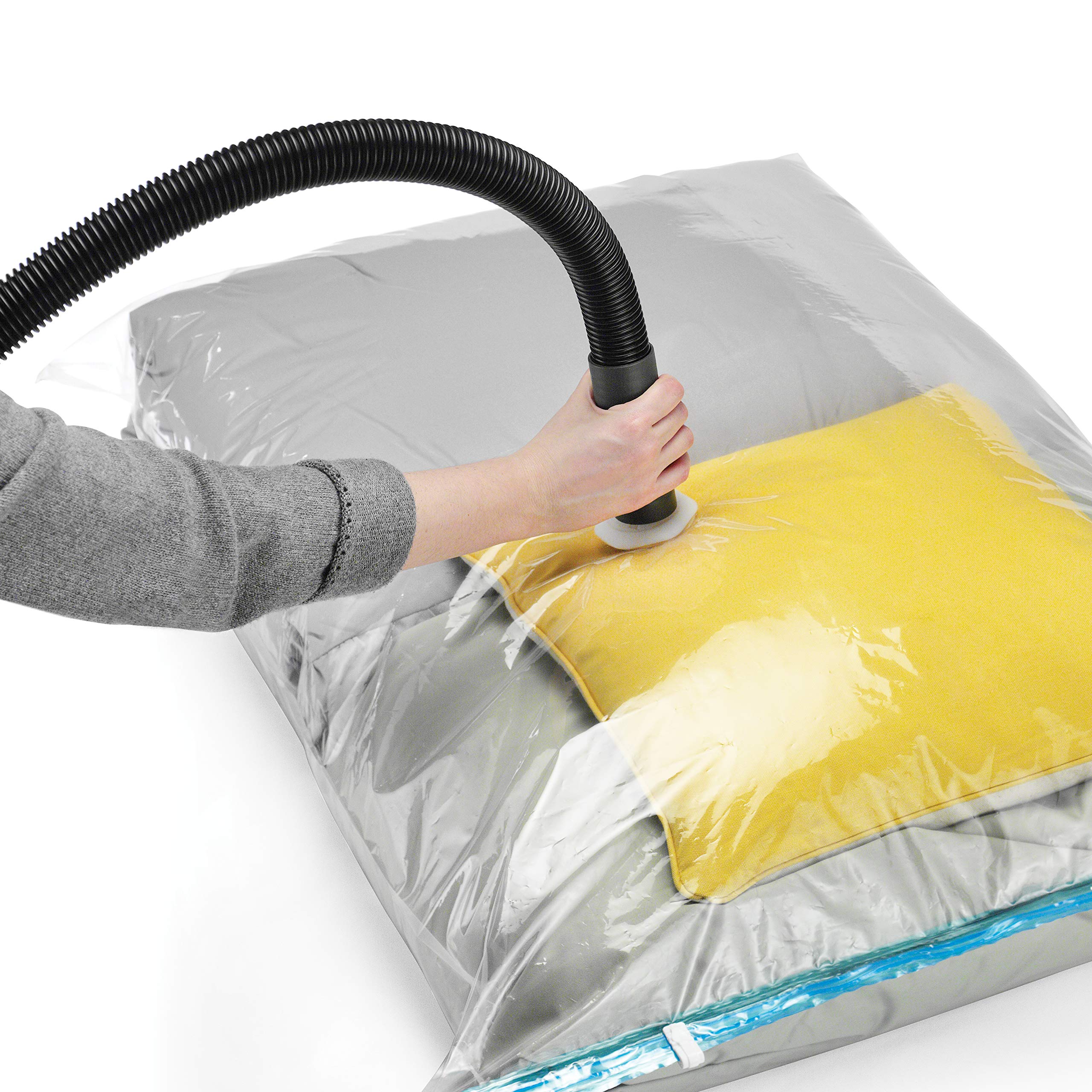 Whitmor Reusable Vacuum Storage Bags - 20 Pack | Space-Saving Clothes & Blanket Organizer for Travel, Seasonal Storage & Moving