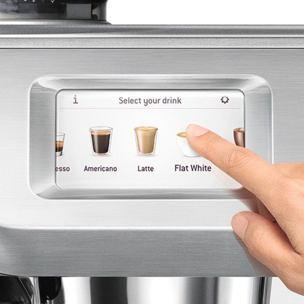 Breville Oracle Touch Espresso Machine with Automatic Grinder & Milk Frother - Black Truffle (BES990BTR1BCA1) | Perfect for Home Baristas & Coffee Lovers