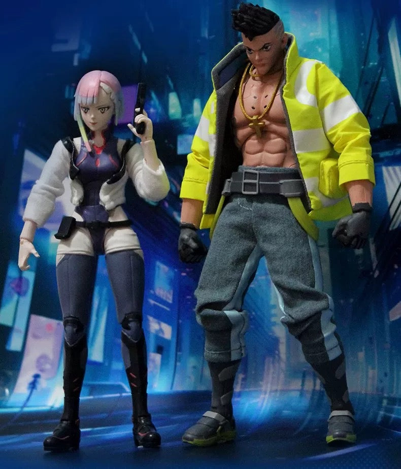 Jada Toys 1/12 Scale 6-inch Cyberpunk: Edgerunners Lucy & David Action Figures - Collectible Anime Figures for Display & Gaming Scenes