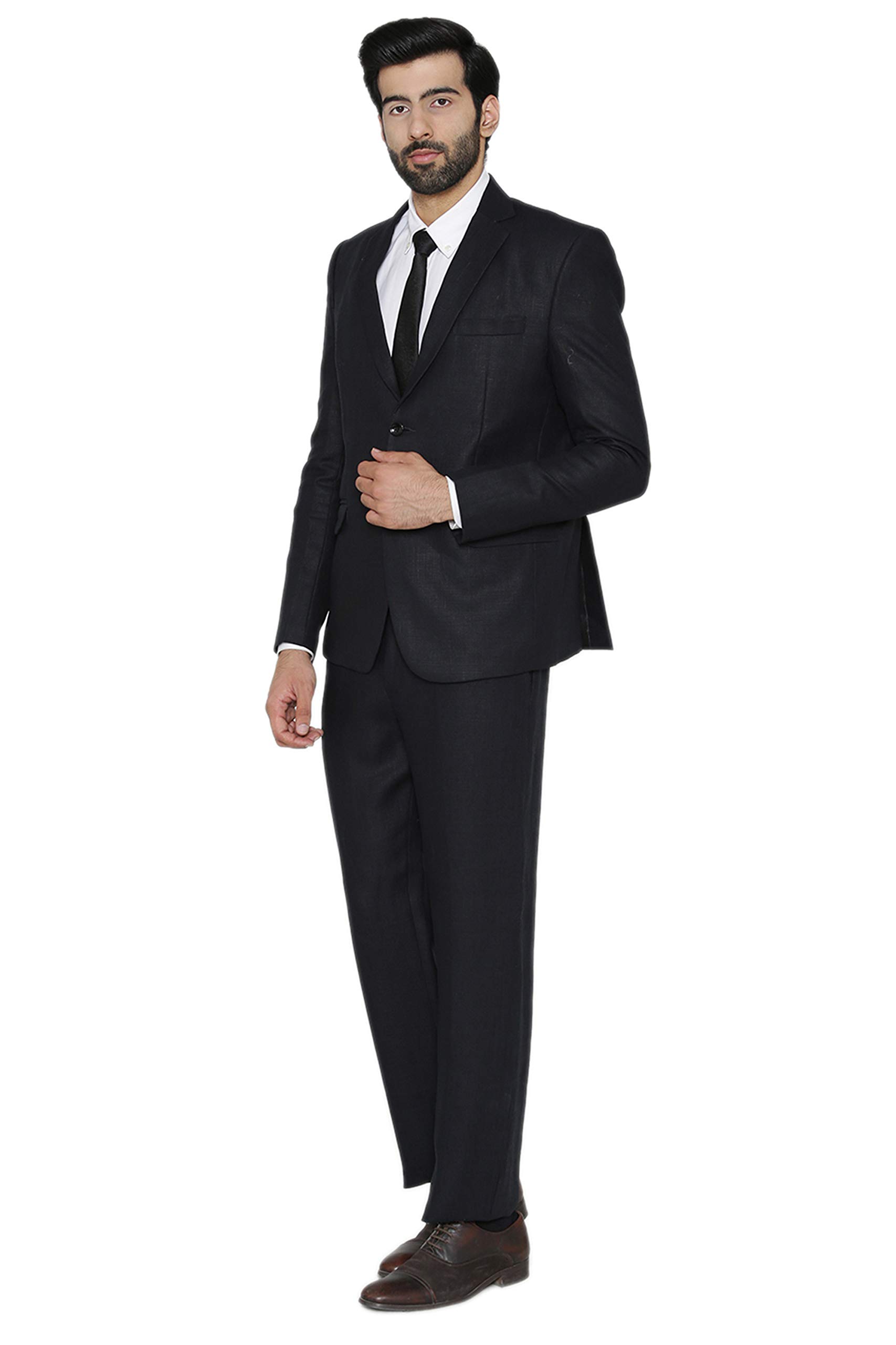 Vintage Men's Sky Blue Pure Linen Suit - Lightweight Breathable Summer Wedding & Business Formal Attire