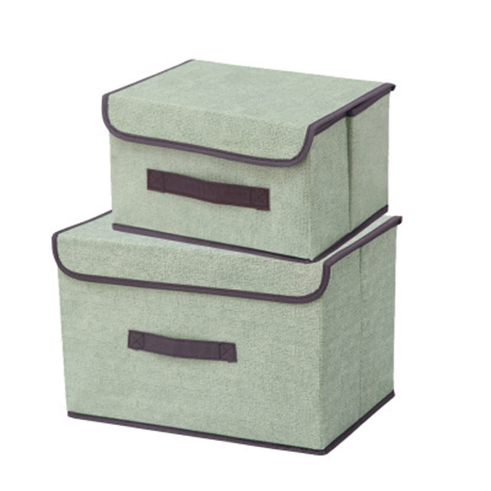 2-Pack Storage Box Set (Large & Small) - Organize Toys, Quilts, Clothes & More | Space-Saving Home & Closet Organization Solution