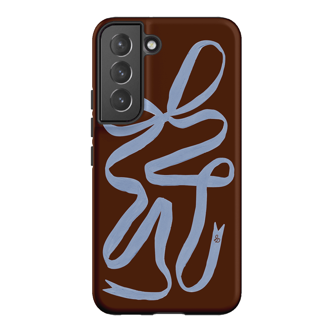 Elegant Mocha Ribbon Phone Case - Slim Protective Cover for iPhone & Samsung - Perfect for Everyday Use, Parties & Gifts