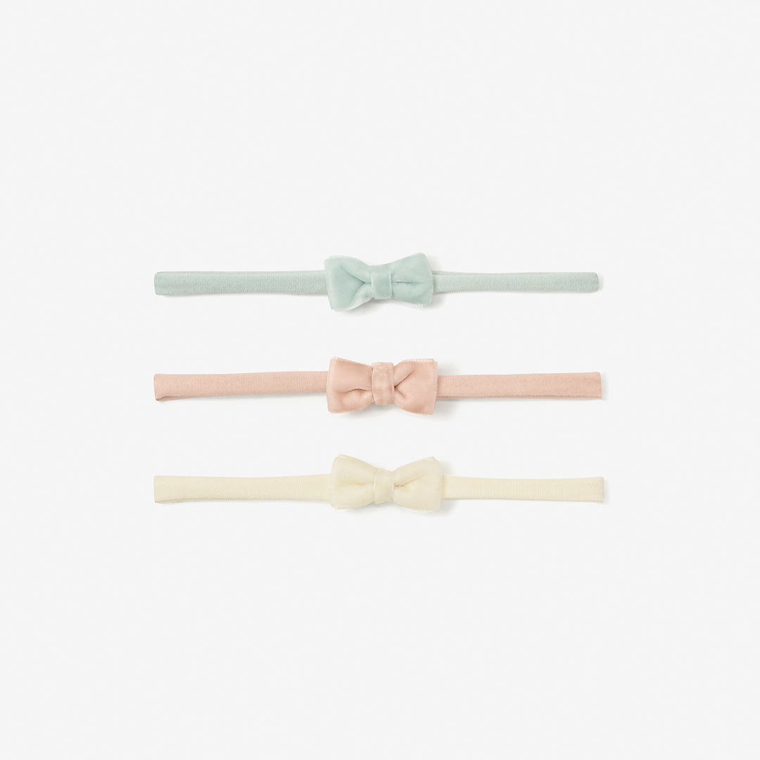 Velvet Bow Headband Set - 3 Pack Hair Accessories for Women & Girls - Perfect for Weddings, Parties & Everyday Wear