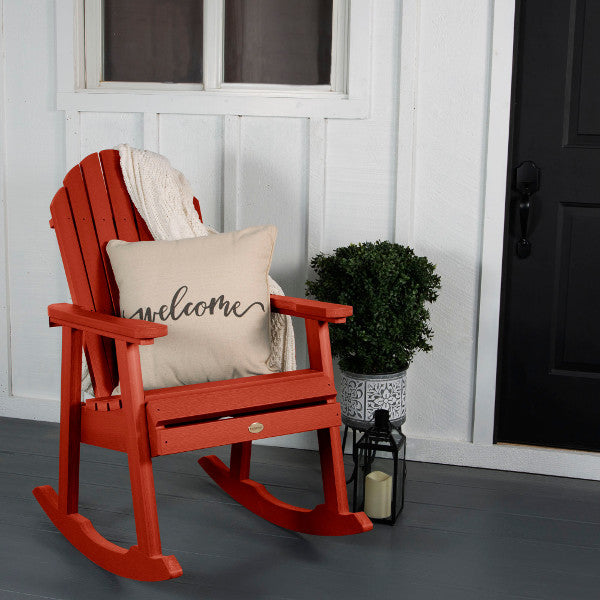 Hamilton Rocking Chair - Comfortable Wooden Rocking Chair for Living Room, Nursery & Porch - Classic Design with Padded Seat & Backrest - Perfect for Relaxing, Nursing & Reading