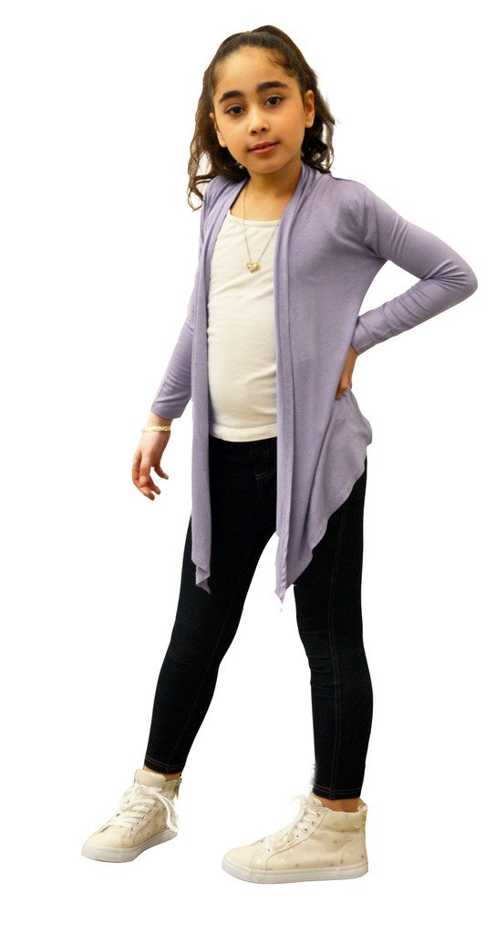 Dinamit Jeans Big Girls' Long Sleeve Flyaway Cardigan Sweater | Cozy Knit Cardigan for Teen Girls | Perfect for School, Layering & Fall Fashion