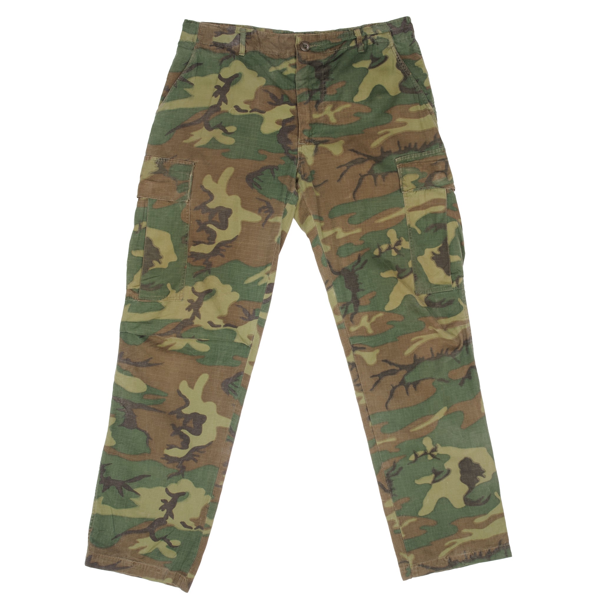 Vintage US Army ERDL Camo Tropical Combat Pants - Vietnam War Era (1969) - Medium Size - Military Surplus & Outdoor Adventure Gear for Reenactment, Hiking & Tactical Use