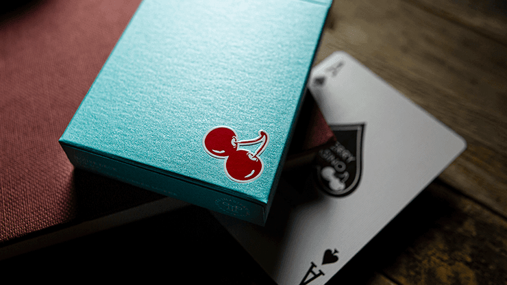 Premium Cherry Casino House Deck Playing Cards - Tropicana Teal Color | Perfect for Poker Nights, Magic Tricks & Card Games