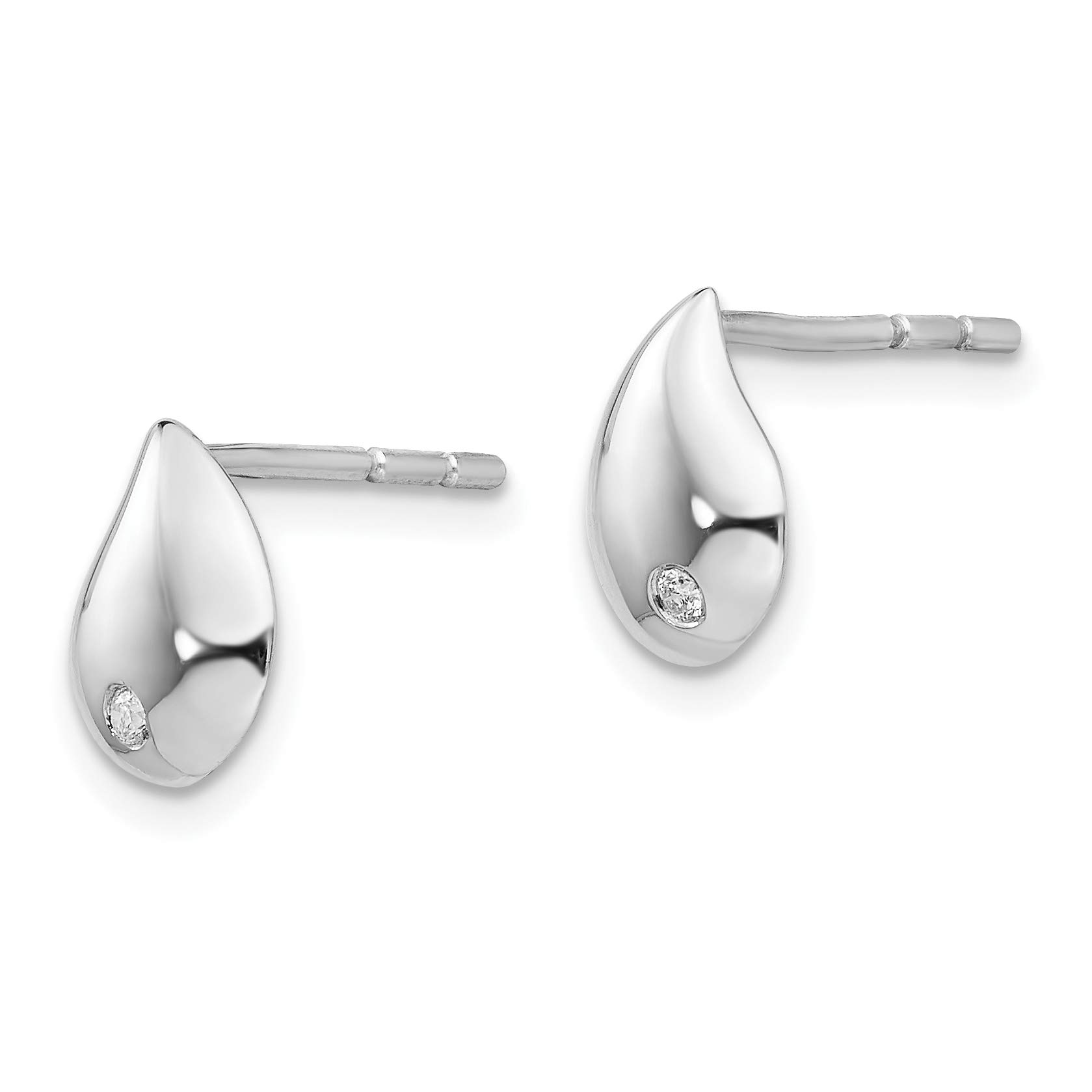 925 Sterling Silver Diamond Teardrop Stud Earrings for Women - Elegant Dainty Hypoallergenic Jewelry Gift for Wedding, Anniversary & Everyday Wear