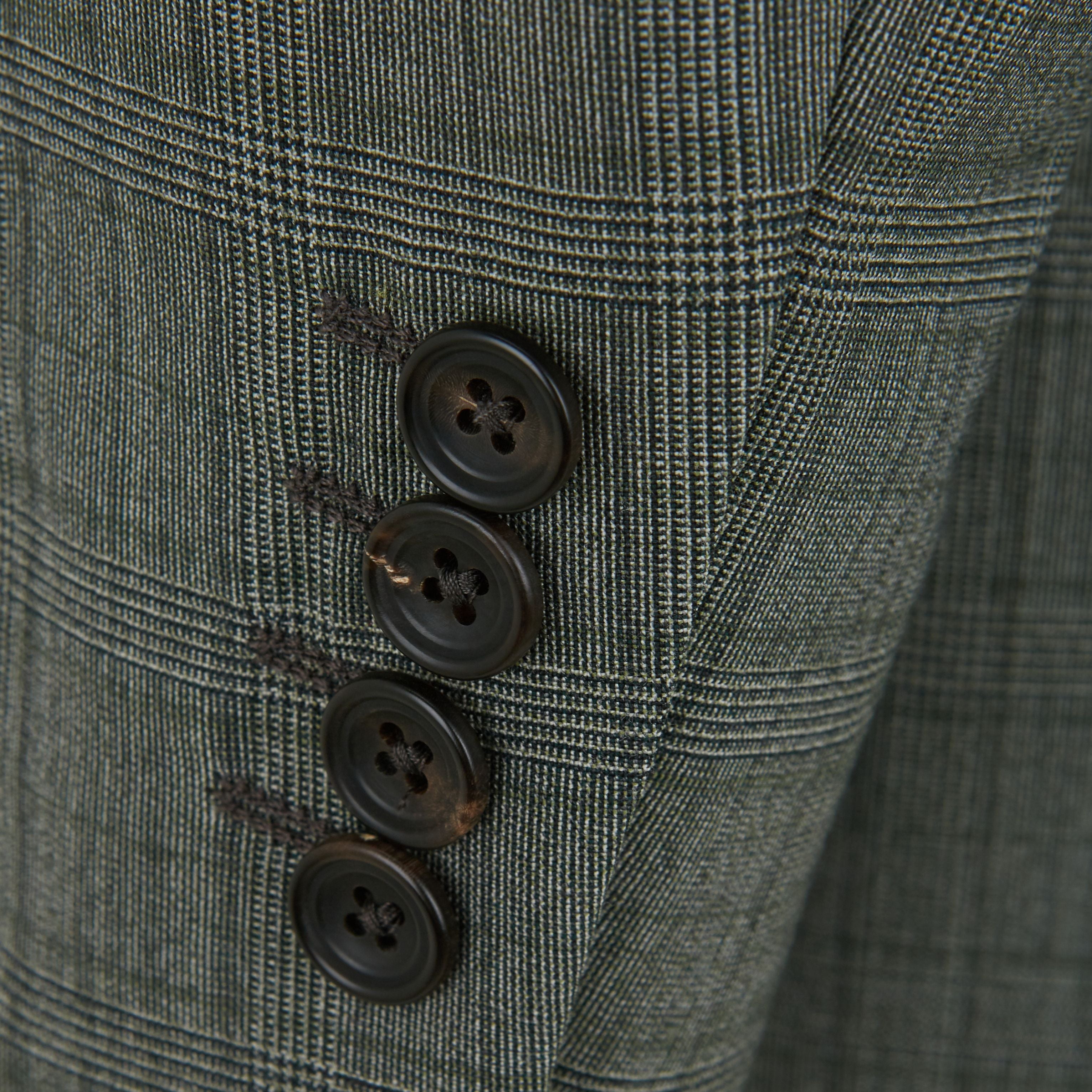 Kilburn Pale Green Prince of Wales Check Wool Suit for Men | Premium Business & Wedding Attire | Formal Office Wear & Special Occasion Outfit