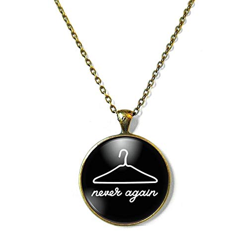 Death Devil Never Again Necklace - Feminist Jewelry for Women | Pro Choice Roe V Wade Uterus Pendant | Smash The Patriarchy & Women's March Accessory | Perfect for Political Rallies, Abortion Rights Protests & Feminist Gift Giving