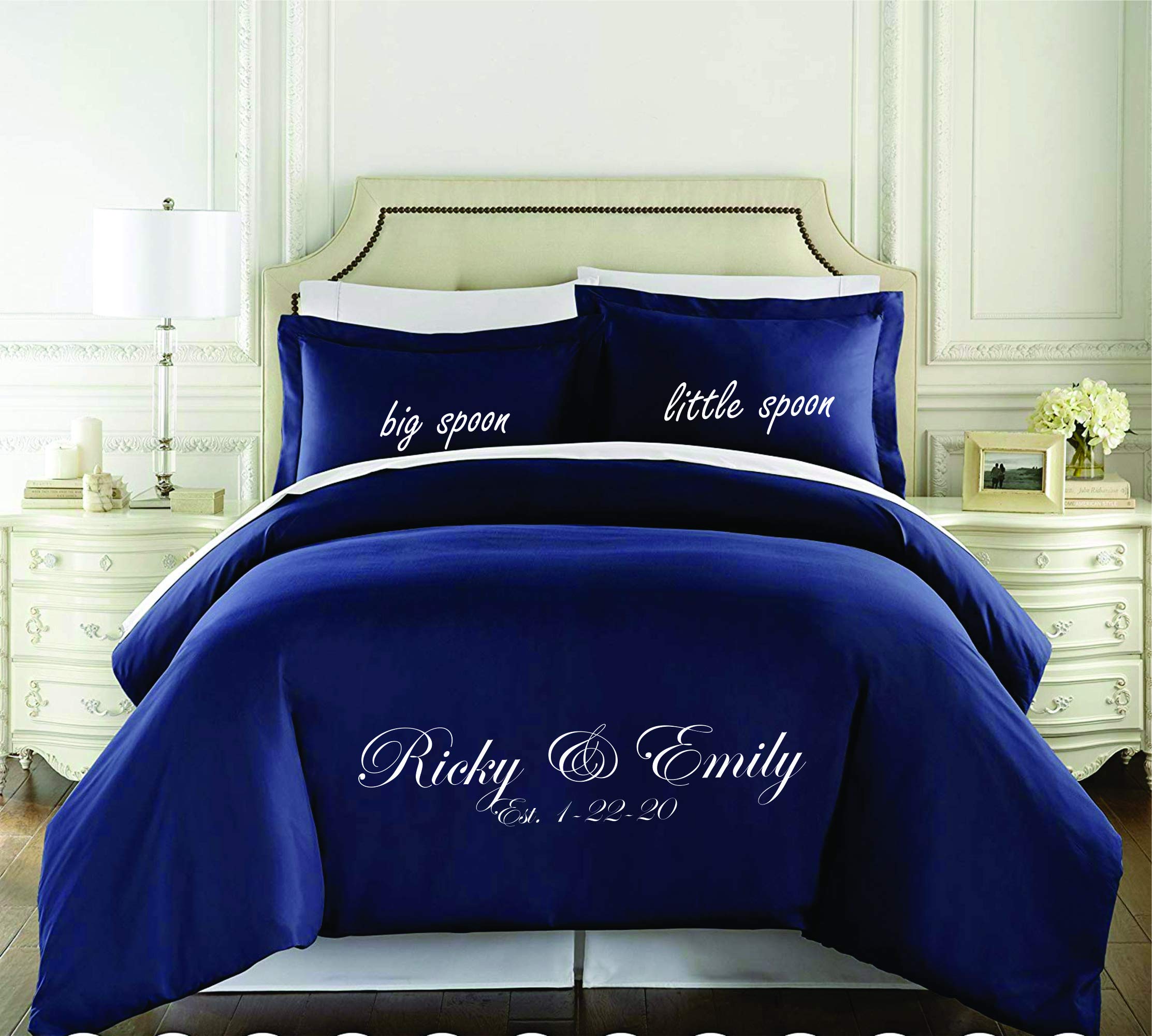 Custom Duvet Cover Set - Personalized Bedding for Couples | Anniversary & Wedding Gift Idea | Perfect for Master Bedroom Decor & Romantic Home Styling