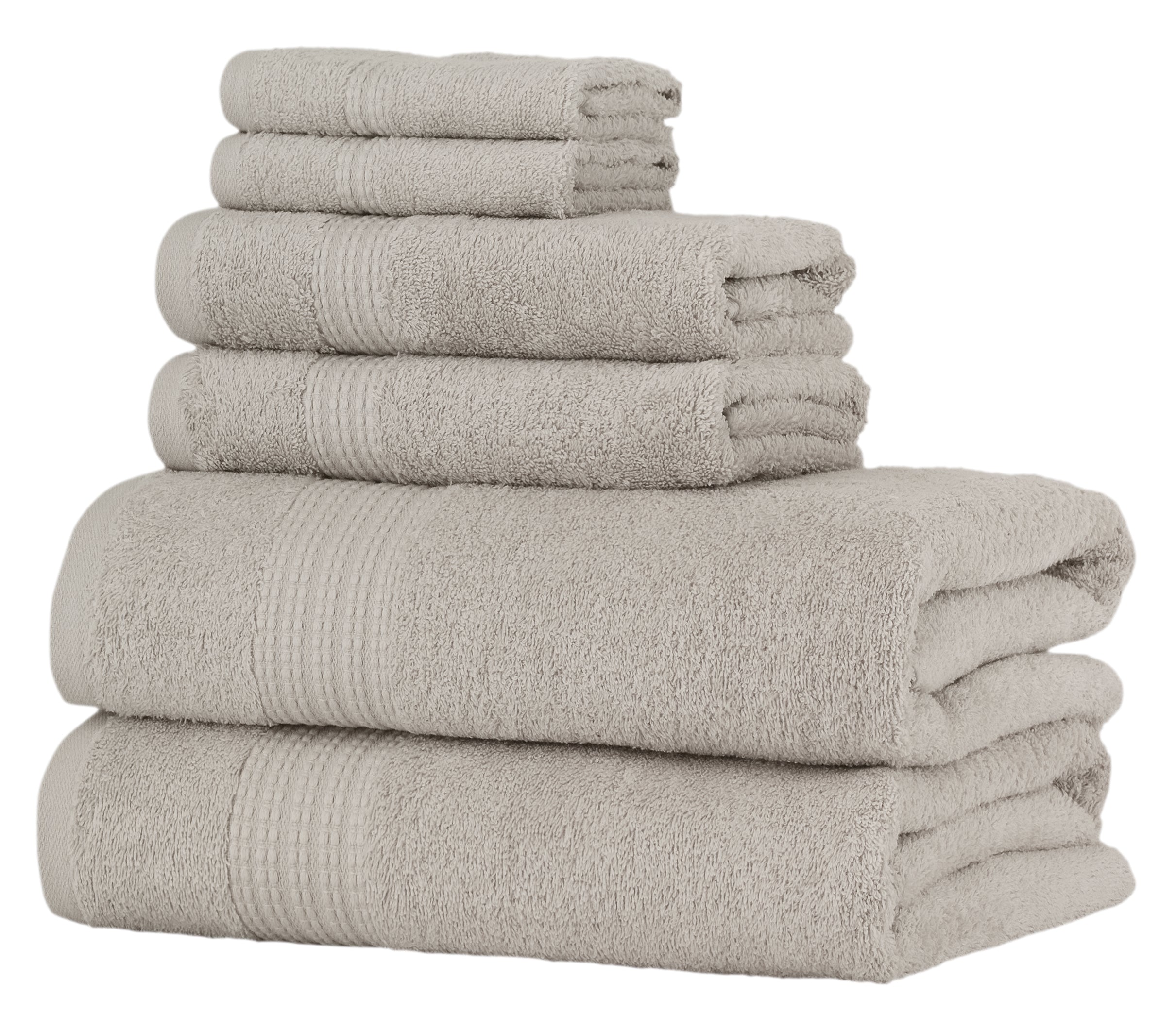 Premium Luxury 6-Piece Turkish Cotton Towel Set - Ultra Soft & Absorbent Bath Towels for Spa, Hotel & Home Use - 100% Pure Cotton Bale Pack