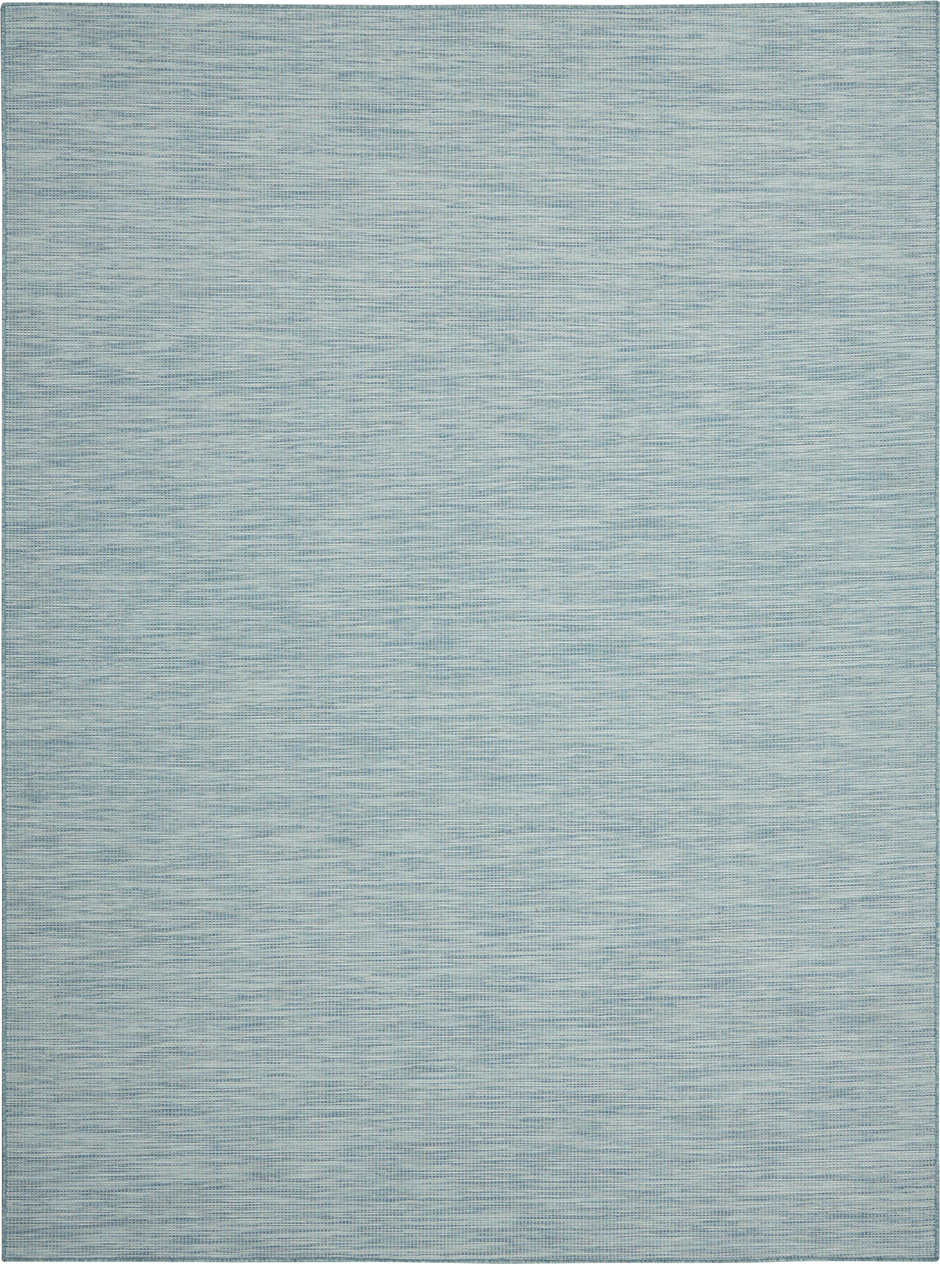 Nourison Positano Indoor-Outdoor Aqua 9' x 12' Area Rug - Easy to Clean, Non-Shedding, Stain Resistant - Perfect for Bedroom, Living Room, Dining Room, Backyard, Deck & Patio - Great for High-Traffic Areas and Outdoor Entertaining (9x12)