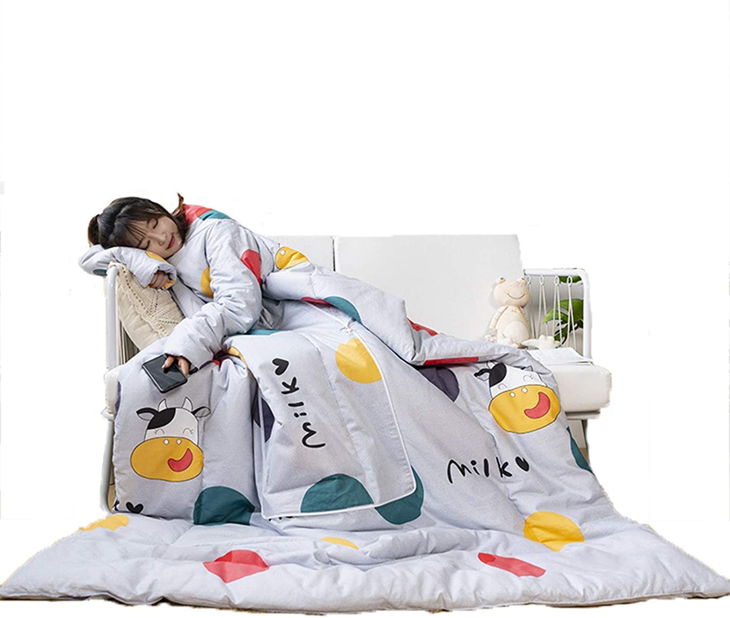 MOSHUO Wearable Blanket with Sleeves - Soft & Warm Fleece Sherpa Lined Oversized Hoodie Blanket for Adults - Perfect for Winter, Gaming, Movie Nights, Reading & Relaxing at Home (3 Color Options)