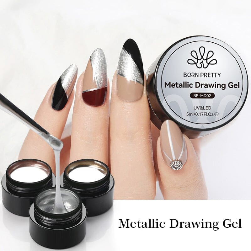 3 Colors Metallic Drawing Gel Pen Set - 5ml Each for DIY Crafts, Scrapbooking & Calligraphy - Shimmery Ink for Art Projects, Gift Wrapping & Hand Lettering