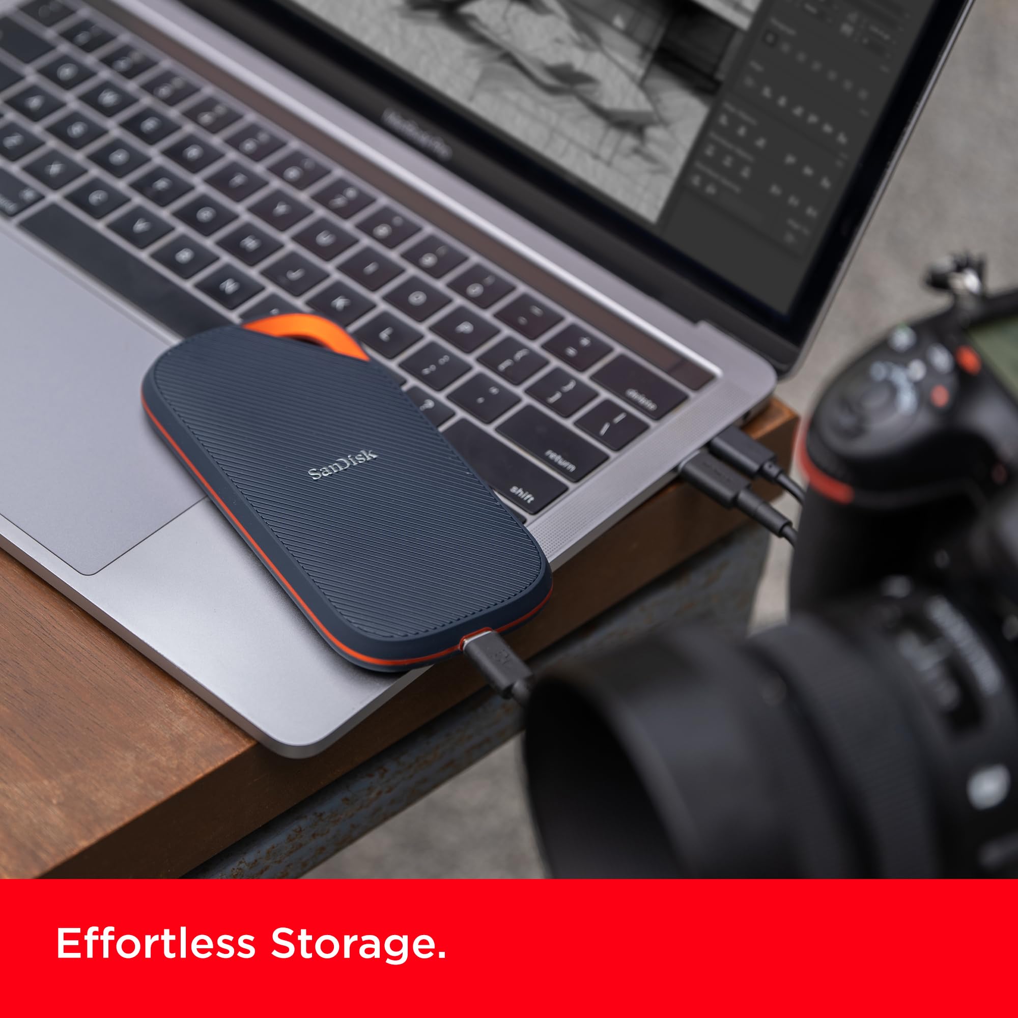 SanDisk 2TB Extreme PRO Portable SSD - USB4 & USB-C Compatible, 3800MB/s Read & 3700MB/s Write Speeds, IP65 Water & Dust Resistant, Backward Compatible with USB 3.2 - Perfect for 4K Video Editing, Gaming, and Professional Data Storage