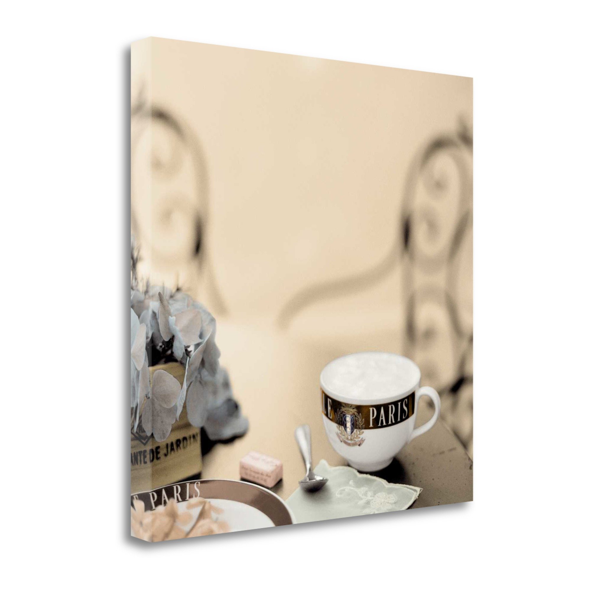 Paris Cafe De Jardin by Alan Blaustein - Premium Giclee Art Print on Gallery Wrapped Canvas, Ready to Hang Wall Decor for Living Room, Bedroom & Office