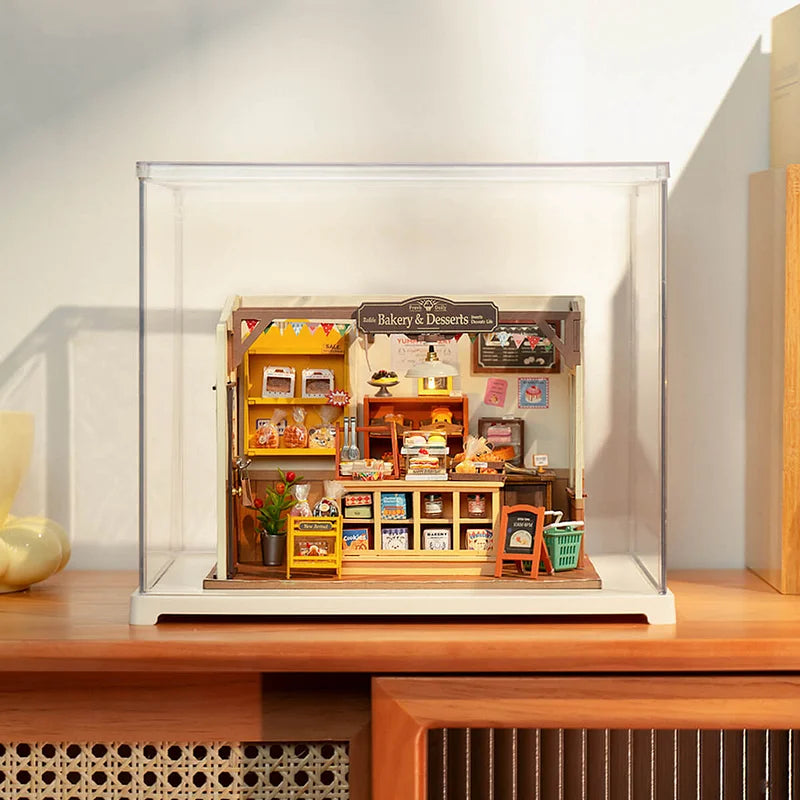 Rolife Miniature House Display Box - DIY Dollhouse Kit for Adults & Kids, Creative Home Decor & Collectible Gift - Perfect for Birthday, Christmas & Room Decoration