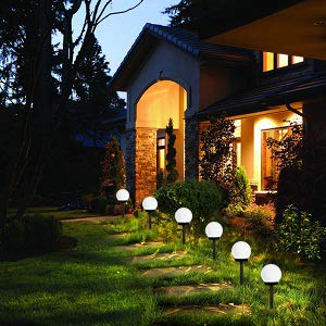 8-Pack Solar Powered LED Garden Lights - Waterproof Outdoor Landscape Lighting for Pathways, Walkways & Gardens | Decorative Sun Ball Solar Lights for Patio, Yard & Backyard Decor