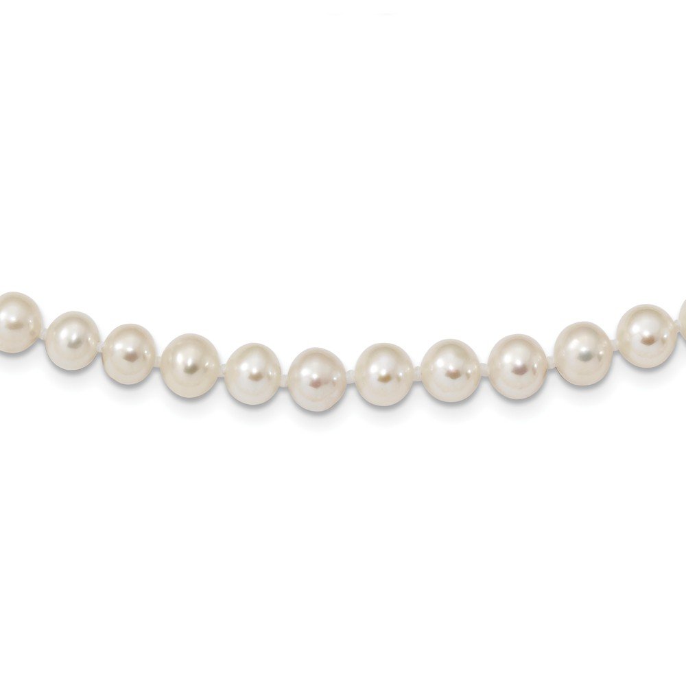 925 Sterling Silver 6-7mm White Freshwater Cultured Pearl Necklace for Women - Elegant Jewelry Gift for Wedding, Anniversary & Special Occasions