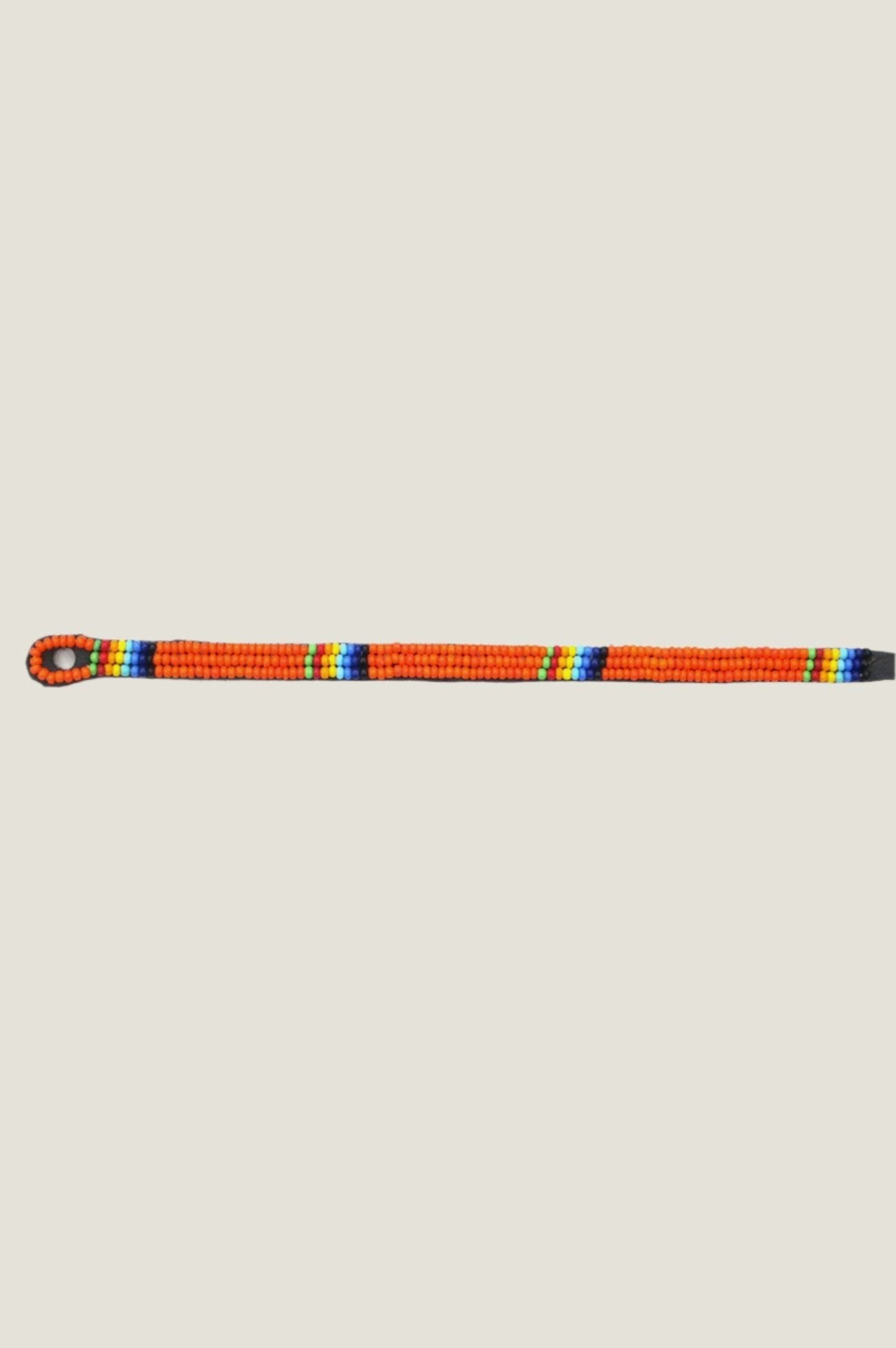 Authentic Maasai Beaded Orange Bracelet | Handmade African Tribal Jewelry for Women | Perfect for Festivals, Weddings & Boho Fashion