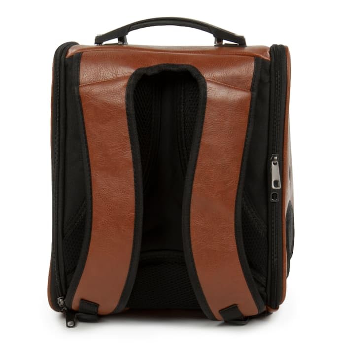 Sherpa Cat Travel Backpack with Bubble Window - Airline Approved Pet Carrier for Small Dogs & Cats (Brown, One Size) - Perfect for Air Travel, Road Trips & Vet Visits