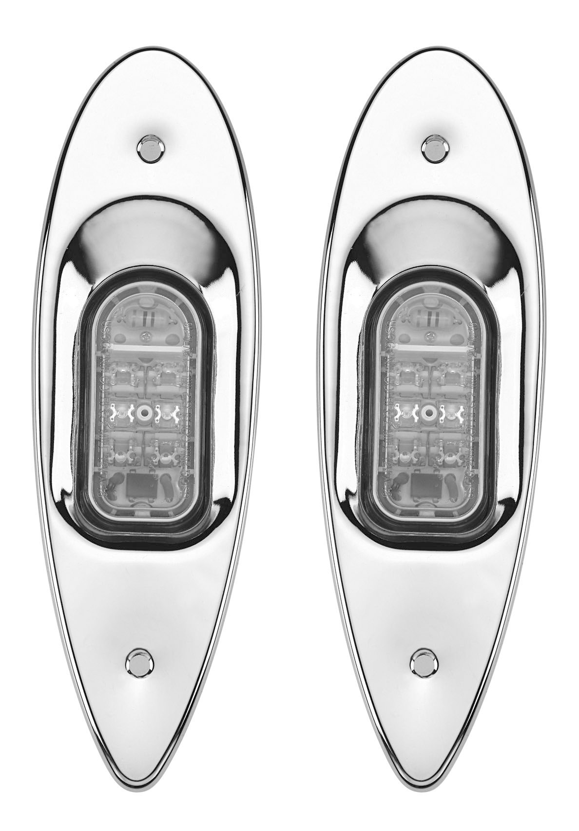 SeaSense LED Teardrop Bow Lights - Red & Green Marine Navigation Lights for Boats, Kayaks, and Canoes | Waterproof & Durable for Safe Night Sailing