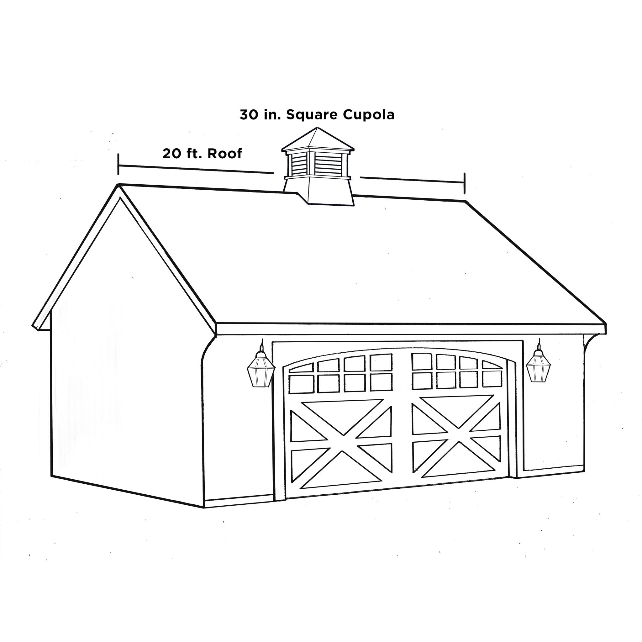 Westport Vinyl Cupola - Weatherproof & Durable Decorative Roof Dome for Home & Garden - Perfect for Barns, Sheds & Outdoor Structures