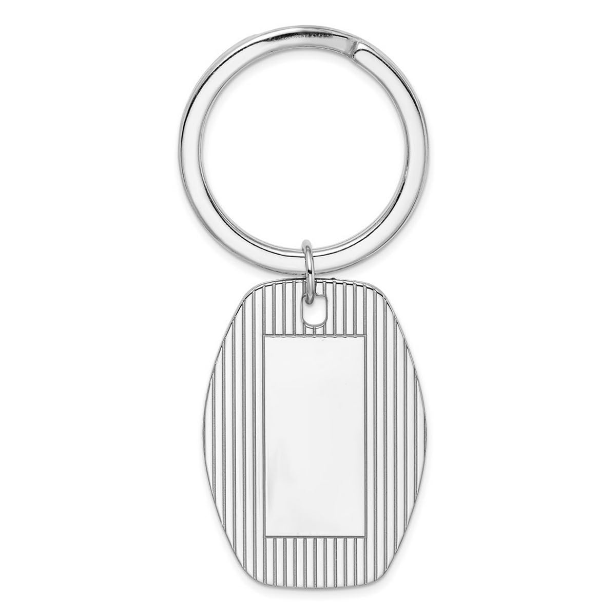 925 Sterling Silver Keychain for Men - Durable Textured & Polished Key Ring - Perfect for Gifts, Office Keys, Car Keys & Everyday Carry