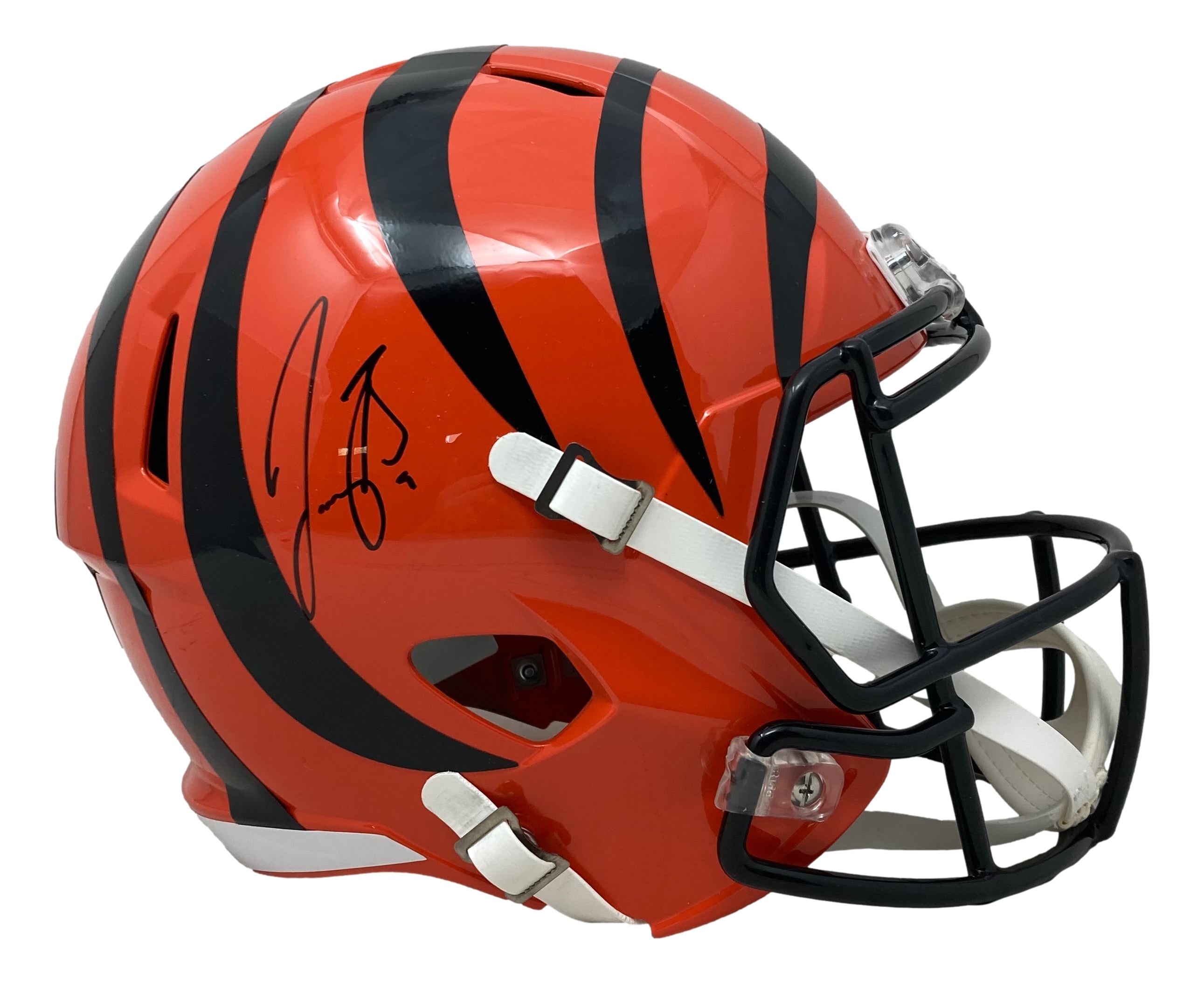 Joe Burrow Autographed Cincinnati Bengals Full Size Speed Replica Helmet - Officially Licensed NFL Collectible - Perfect for Sports Memorabilia Displays & Bengals Fan Gifts