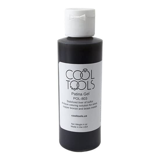 Cool Tools Patina Gel - 4 Oz Stabilized Liver of Sulfur for Metal Aging & Antiquing - Perfect for Jewelry Making, Metal Crafting, and DIY Projects