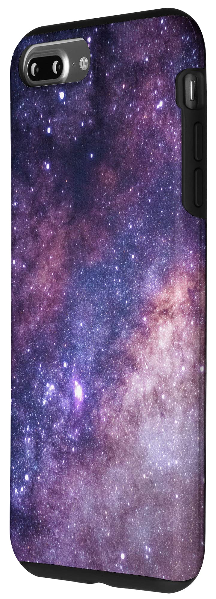 iPhone 7 Plus/8 Plus Space Nebula Galaxy Case - Purple & Black Starry Universe Design | Protective Phone Cover for Travel, Night Out & Stargazing