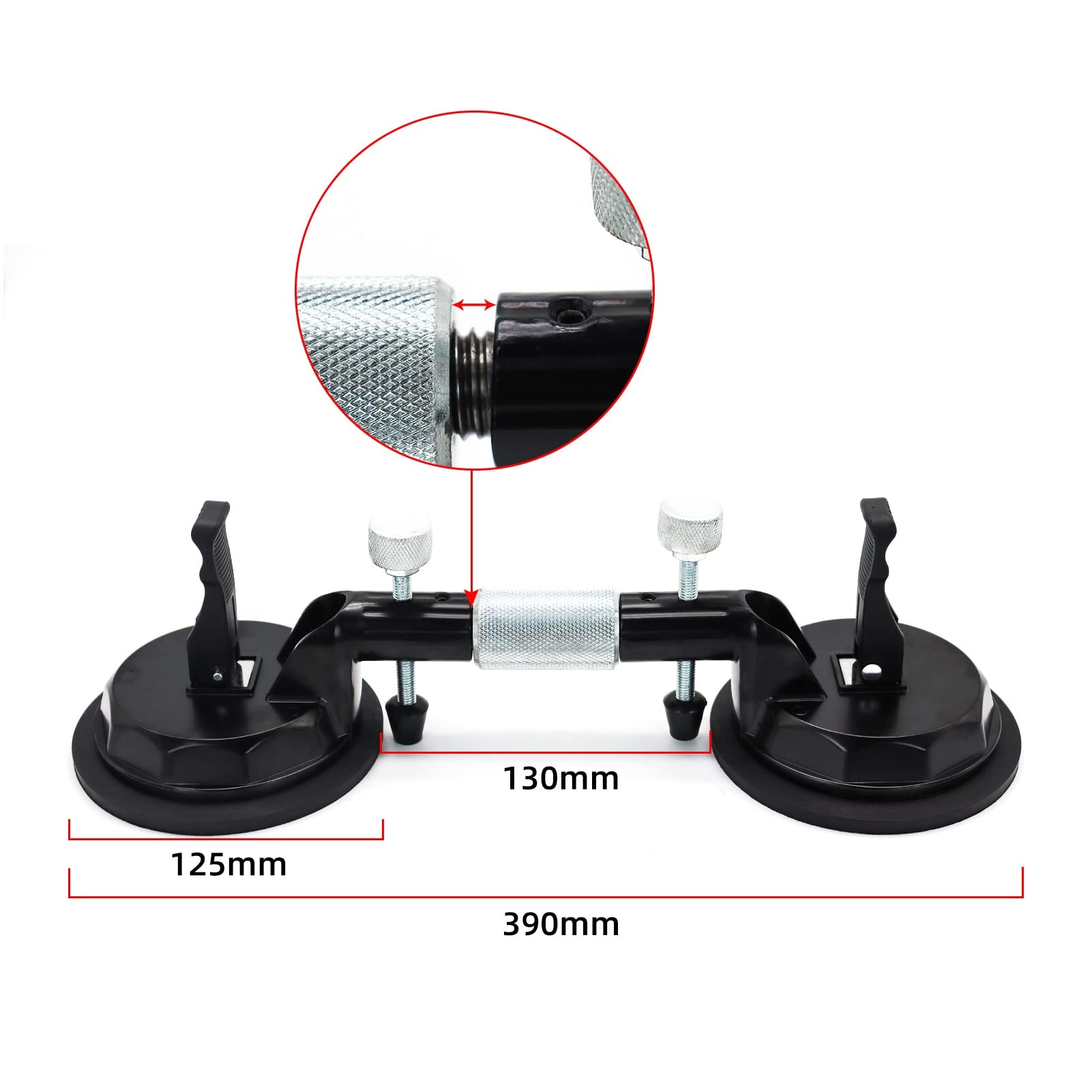 Professional Adjustable Glass Suction Cup Tile Leveling System - 2PCS Stone Seam Setter for Countertop Installation | Perfect for Joining, Leveling & Vibrating Tiles in Kitchen, Bathroom & Floor Renovations