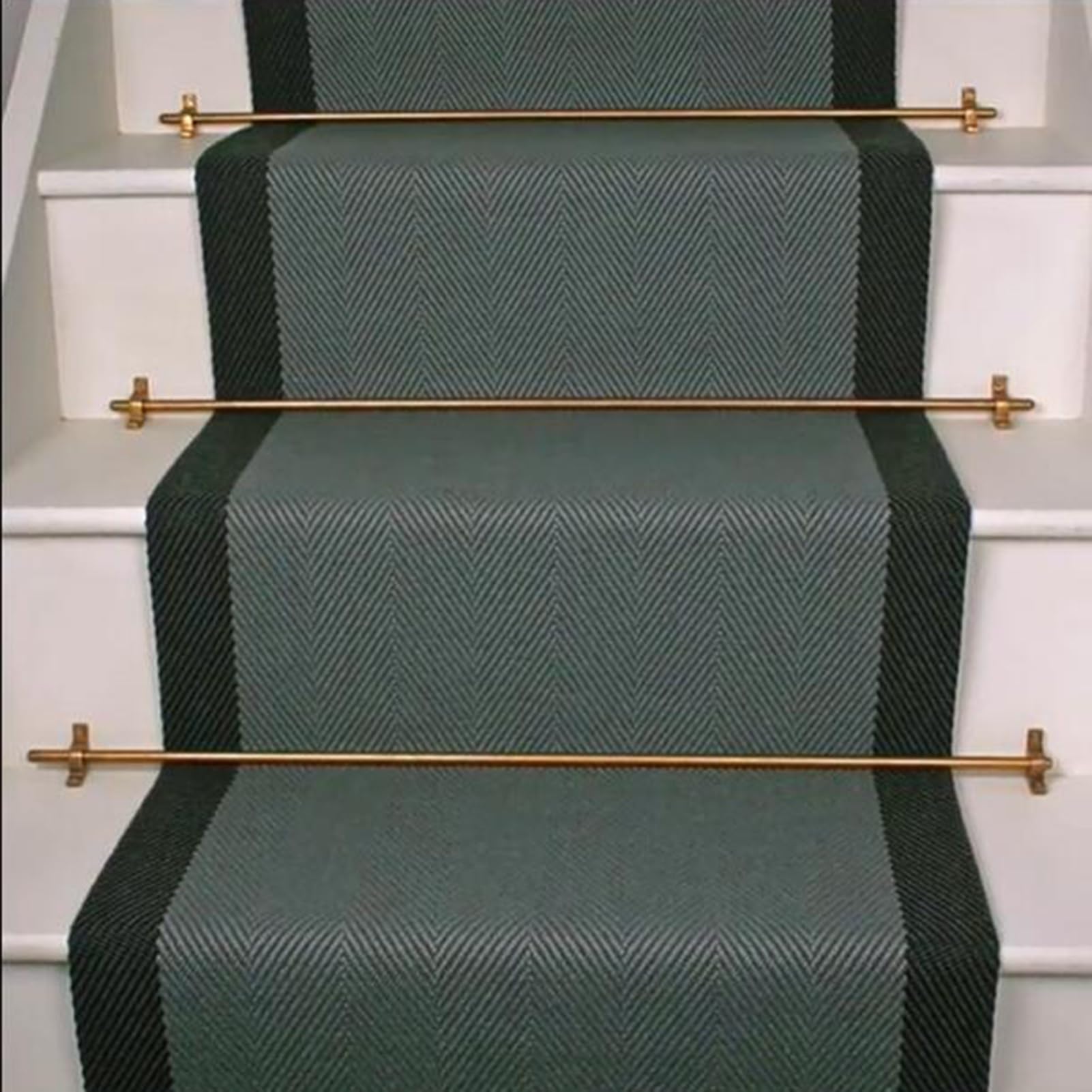 Premium Brass Stair Carpet Rods for Wooden Steps - Heavy Duty Safety Tubular Bar for Carpeted Stairs - Adjustable Stair Rods Set (70/80/90/100 cm) - Classic Home Decor for Stair Runners - Ideal for Living Room, Hallway & Staircase Safety (36 Inch, 1 Piece)