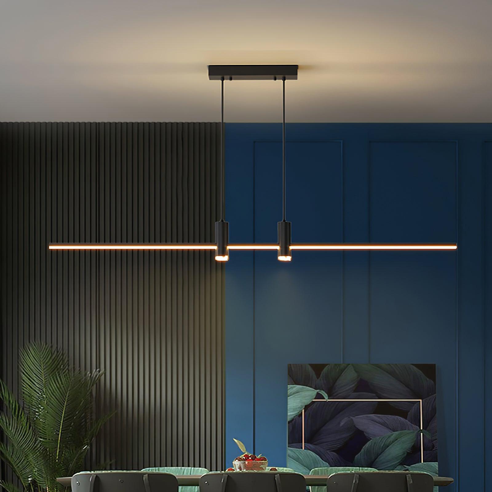 Modern Link Pendant Light - Adjustable Hanging Chandelier for Kitchen Island, Dining Room & Bedroom Lighting - Industrial Vintage Ceiling Fixture with Edison Bulbs