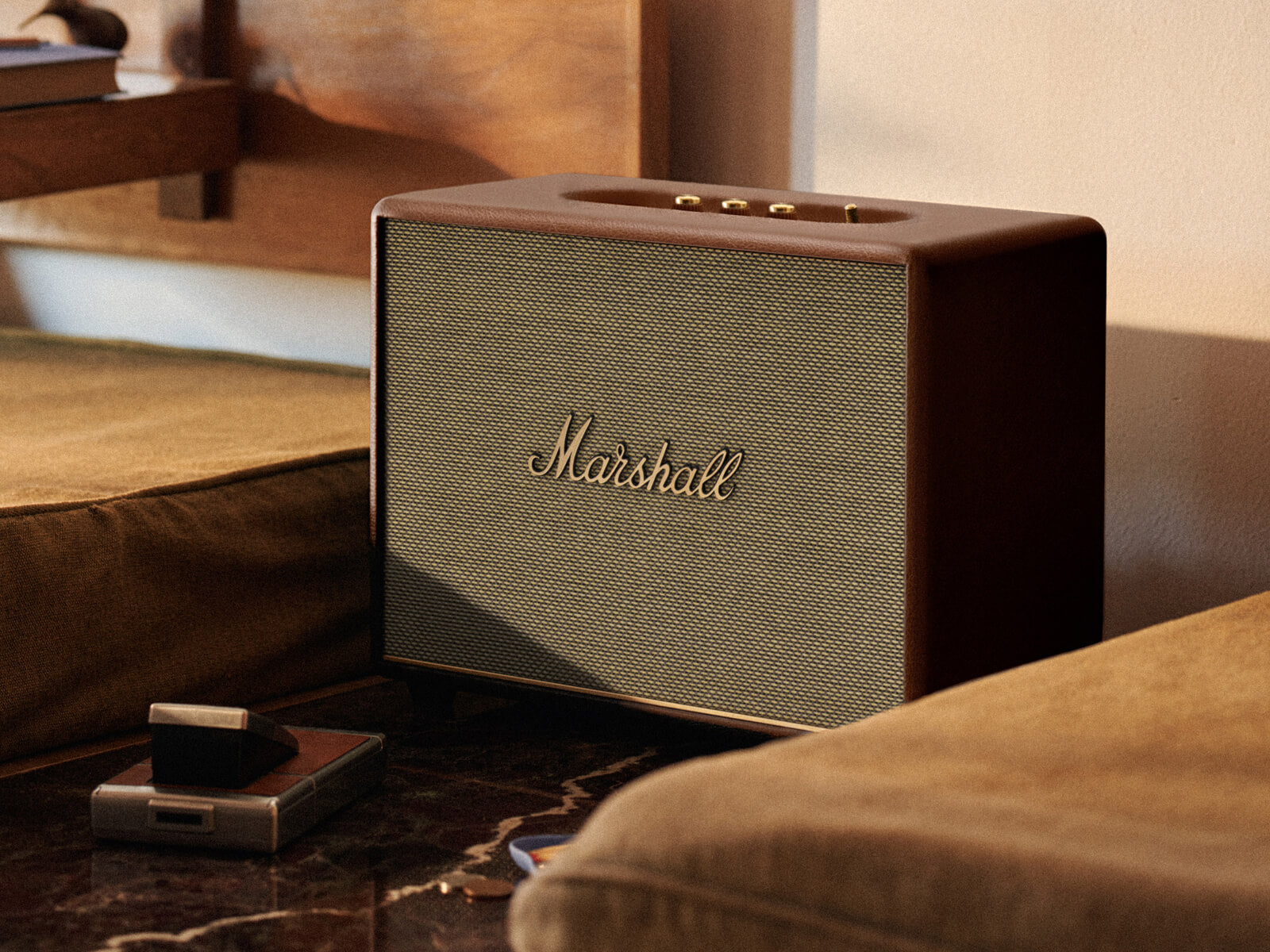 Marshall Woburn III Wireless Bluetooth Speaker - Premium Sound, Multi-Room Streaming, Voice Control - Perfect for Home, Office & Outdoor Parties